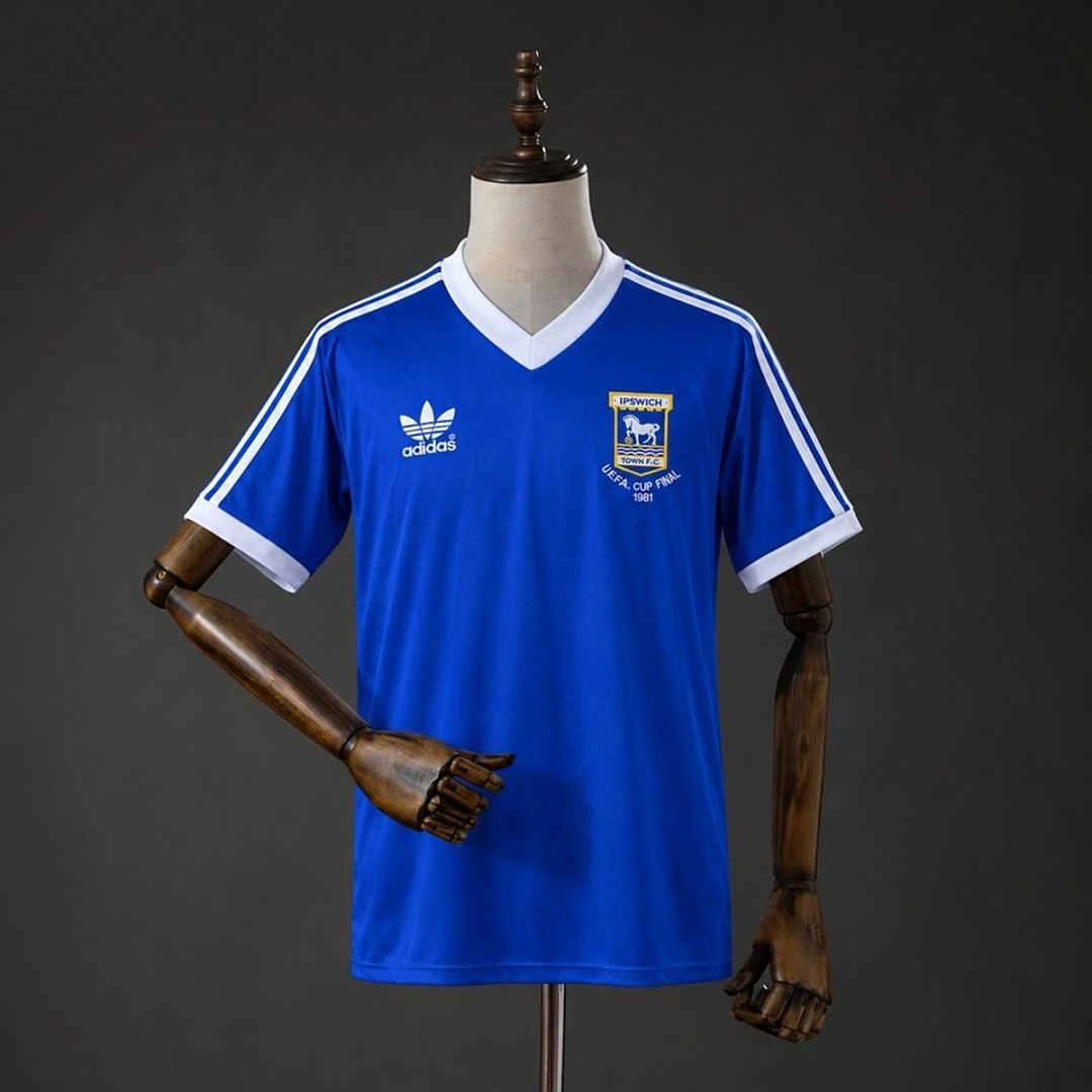 Maillot de football Ipswich Town — 1978/81 · Domicile · Rétro · tailles S–XXL