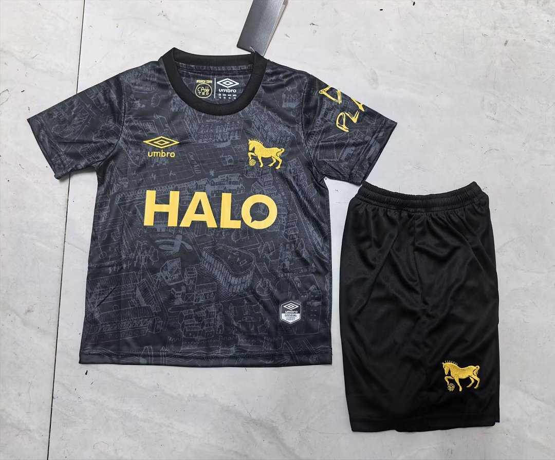 2026/27 Ipswich Town Black Third Away Kids Kit Soccer Jersey 16-28