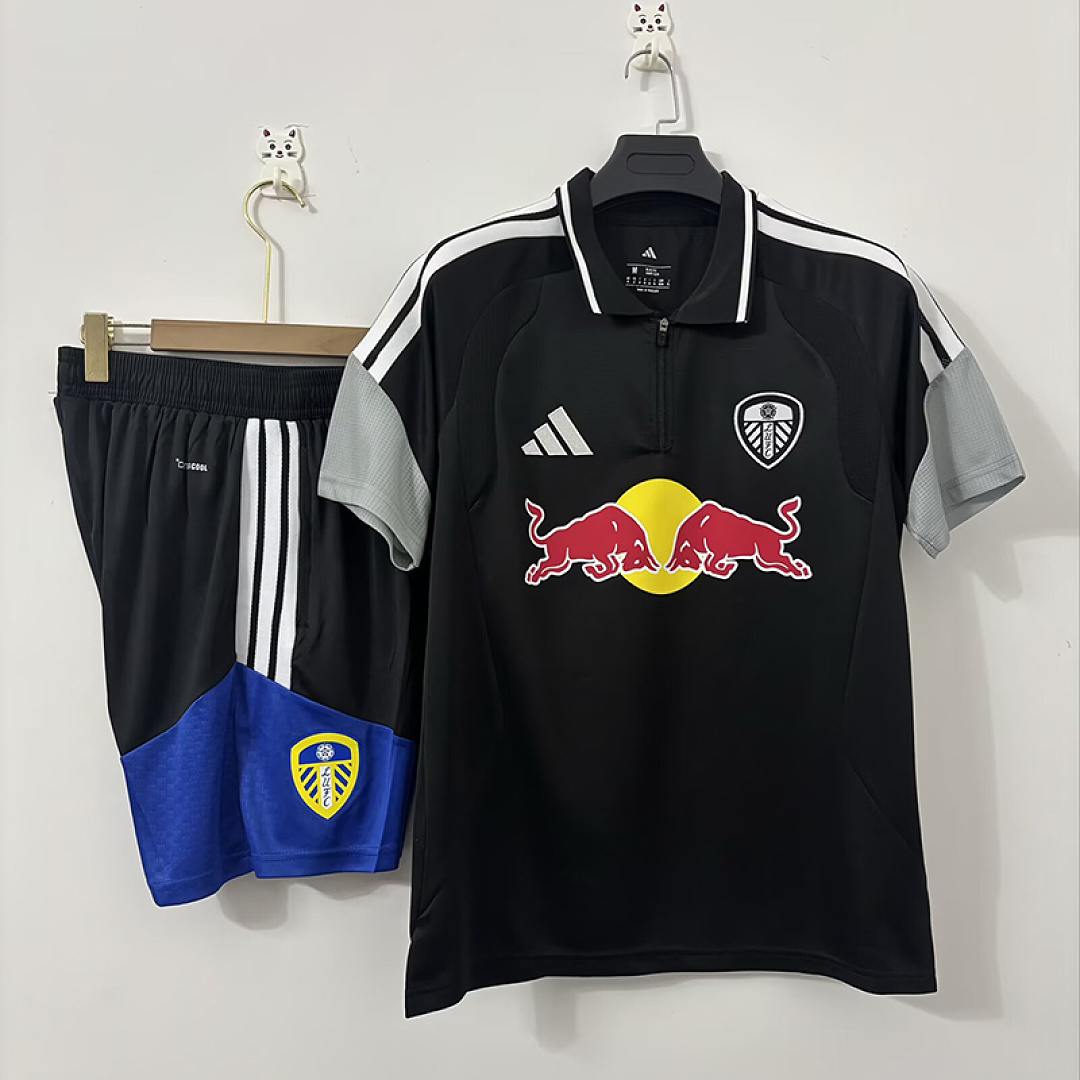 2026/27 Leeds United Black and Gray POLO Suit S-2XL