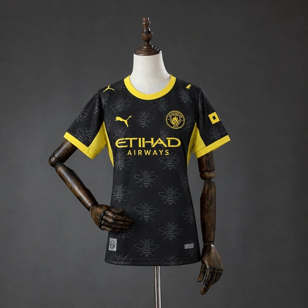 Maillot de football femme Manchester City noir — 2026/27 · Extérieur · tailles S–XXL