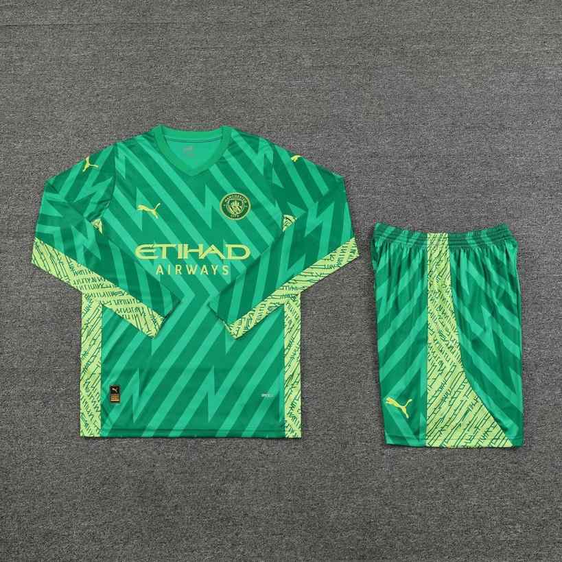 23-24 MCI Green goalkeeper long sleeve jersey