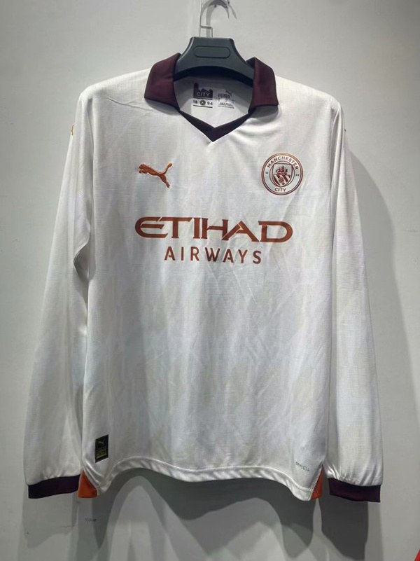 23-24 MCI away white long sleeve jerseey