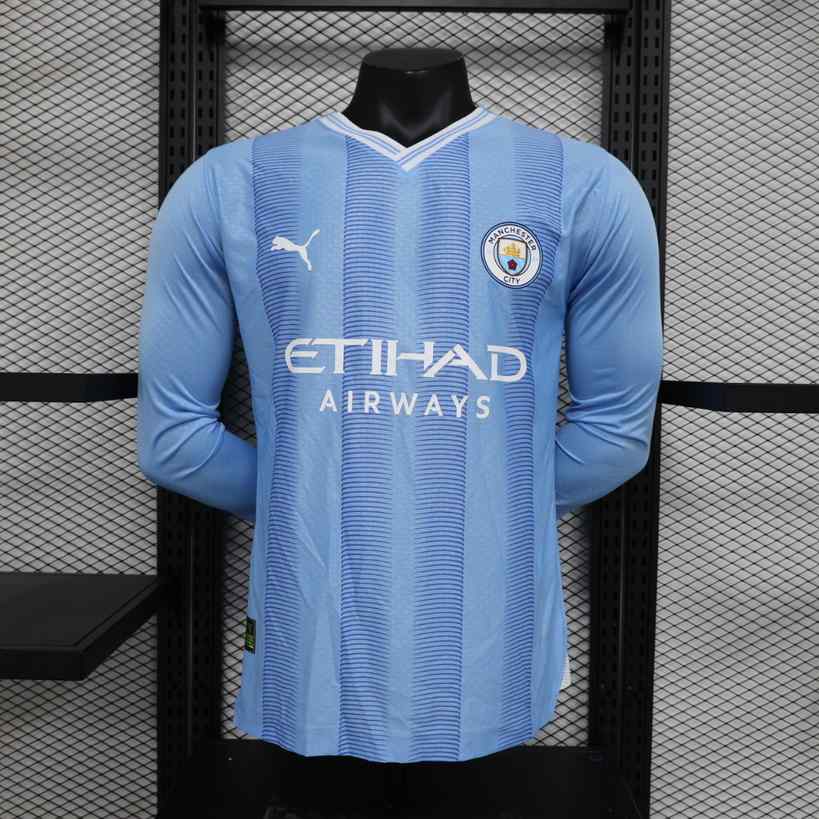 Maillot de football 23-24 MCI — Domicile · Version joueur · Manches longues