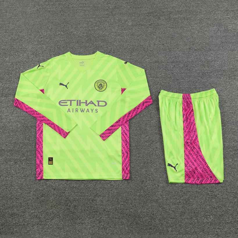 23-24 MCI yellow goalkeeper long sleeve jersey