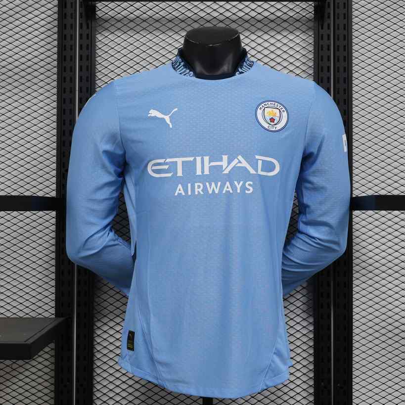 Maillot de football 24-25 MCI — Domicile · Version joueur · Manches longues