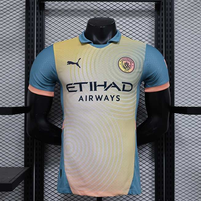 24-25 MCI yellow and blue special player version jersey