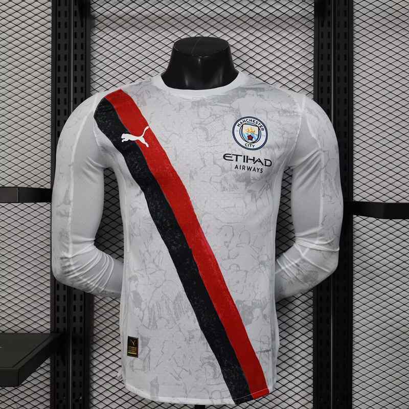Maillot de football 25-26 MCI — Extérieur · Version joueur · Manches longues
