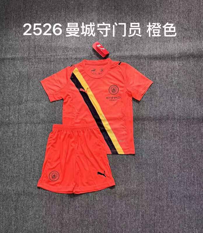 25-26 MCI orange goalkeeper kid kit