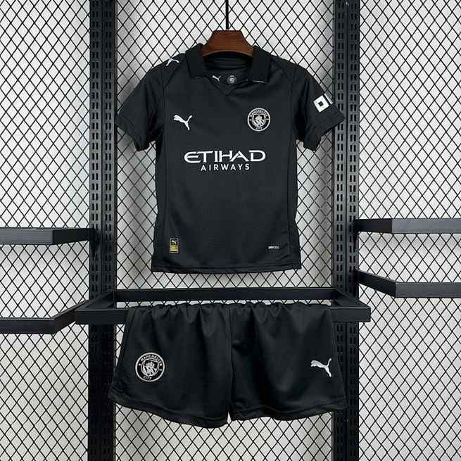 Manchester city 2025/26 extérieur enfant taille 16-28
