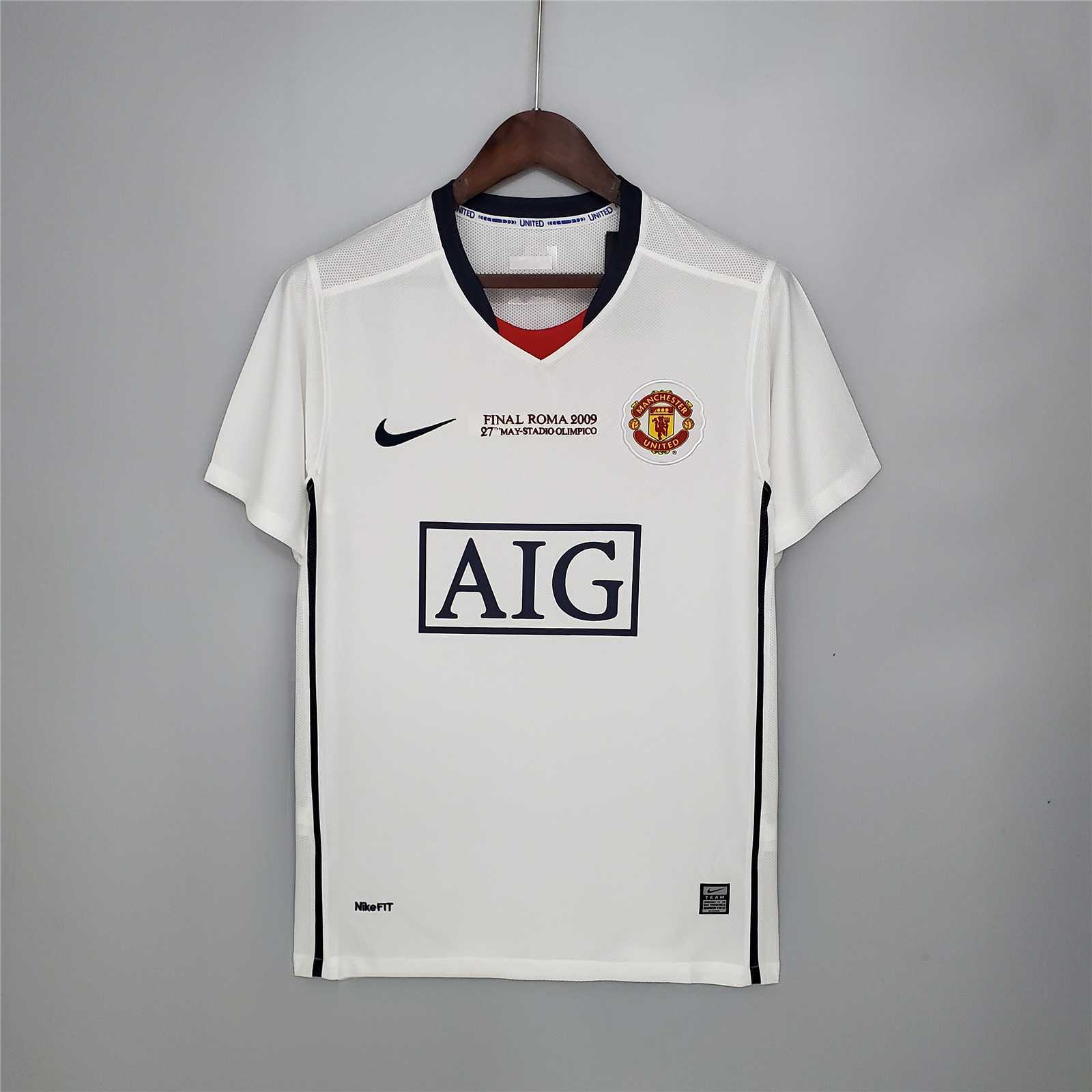 08-09 MNU extérieur blanc Ligue des champions