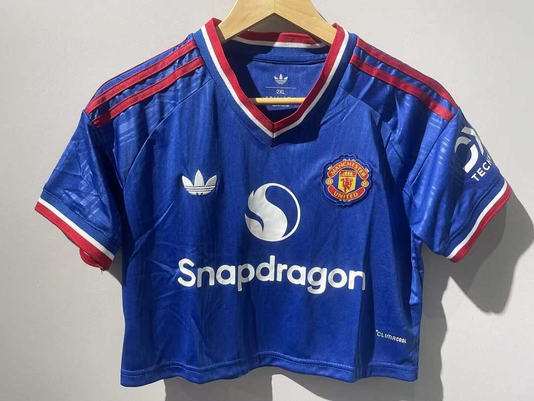 2026/27 Manchester United Away Women's Crop Top Soccer Jersey S-2XL