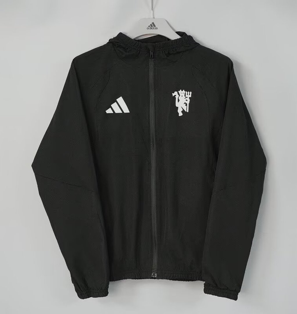 2026/27 Manchester United Black Windbreaker S-3XL