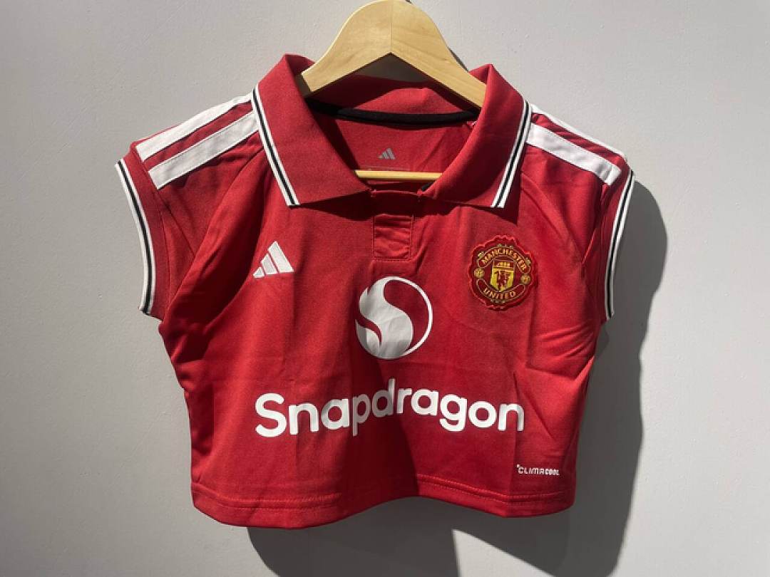2026/27 Manchester United Home Women's Crop Top Jersey S-2XL