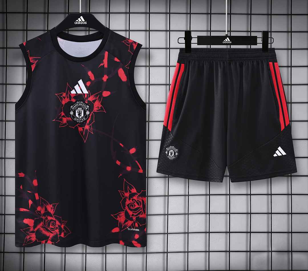 Débardeur Manchester United rouge et noir — 2026/27 · tailles S–2XL