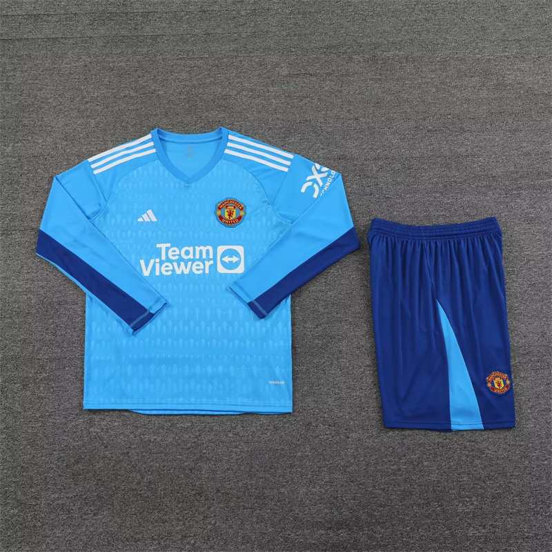 23-24 MNU blue long sleeve goalkeeper kit