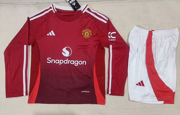 Ensemble de football enfant 24-25 MNU — Domicile · Manches longues