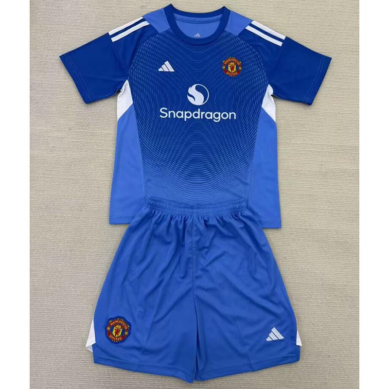 25-26 MNU blue goalkeeper kid kit