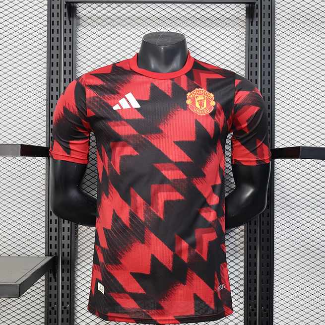 25-26 MNU red and black player version training jersey