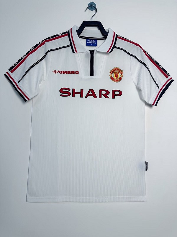 Maillot de football 98-99 MNU blanc — Rétro