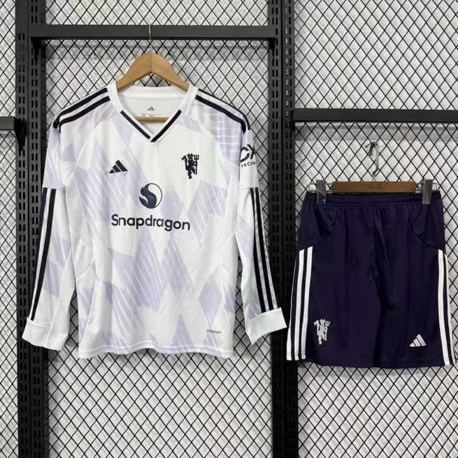 Ensemble de football enfant Manchester united — 2025/26 · Extérieur · Manches longues