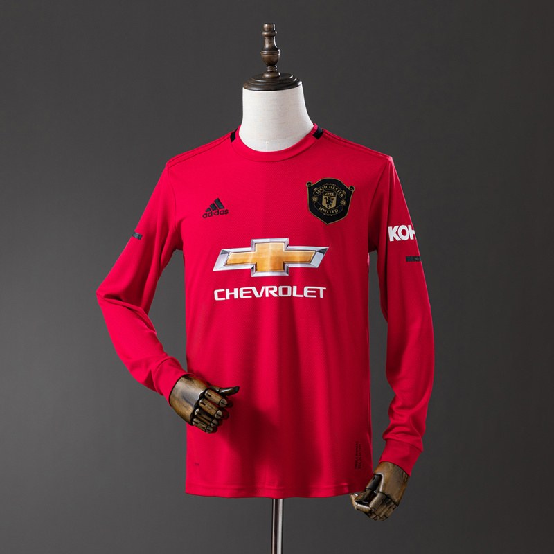 rétro Manchester United 2019/20 domicile à manches longues taille S-XXL