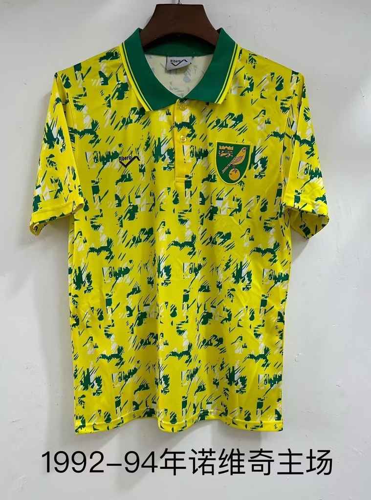 92-94 Norwich City home retro jersey