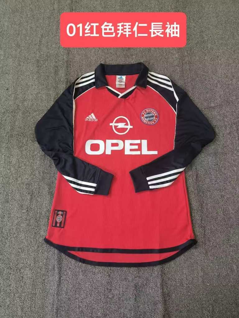 00 01 Bayern home long sleeve retro 00 01 拜仁 主场 长袖 复古