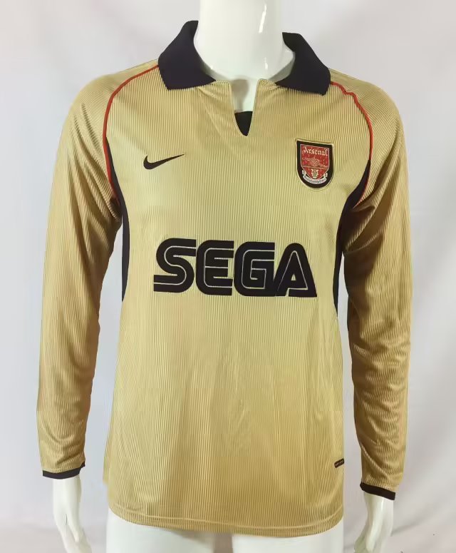 01 02 Arsenal Away Long Sleeve Retro S~XXL 01 02 阿森纳 客场 长袖 复古 S~XXL