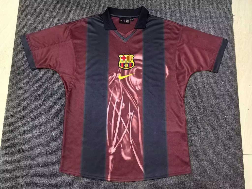 01 02 Barcelona Home Memorial Retro S-4XL 01 02 巴萨 主场 纪念复古 S-4XL