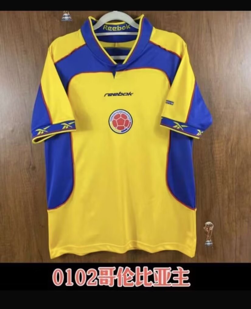 01 02 Colombia home retro 01 02 哥伦比亚 主场 复古