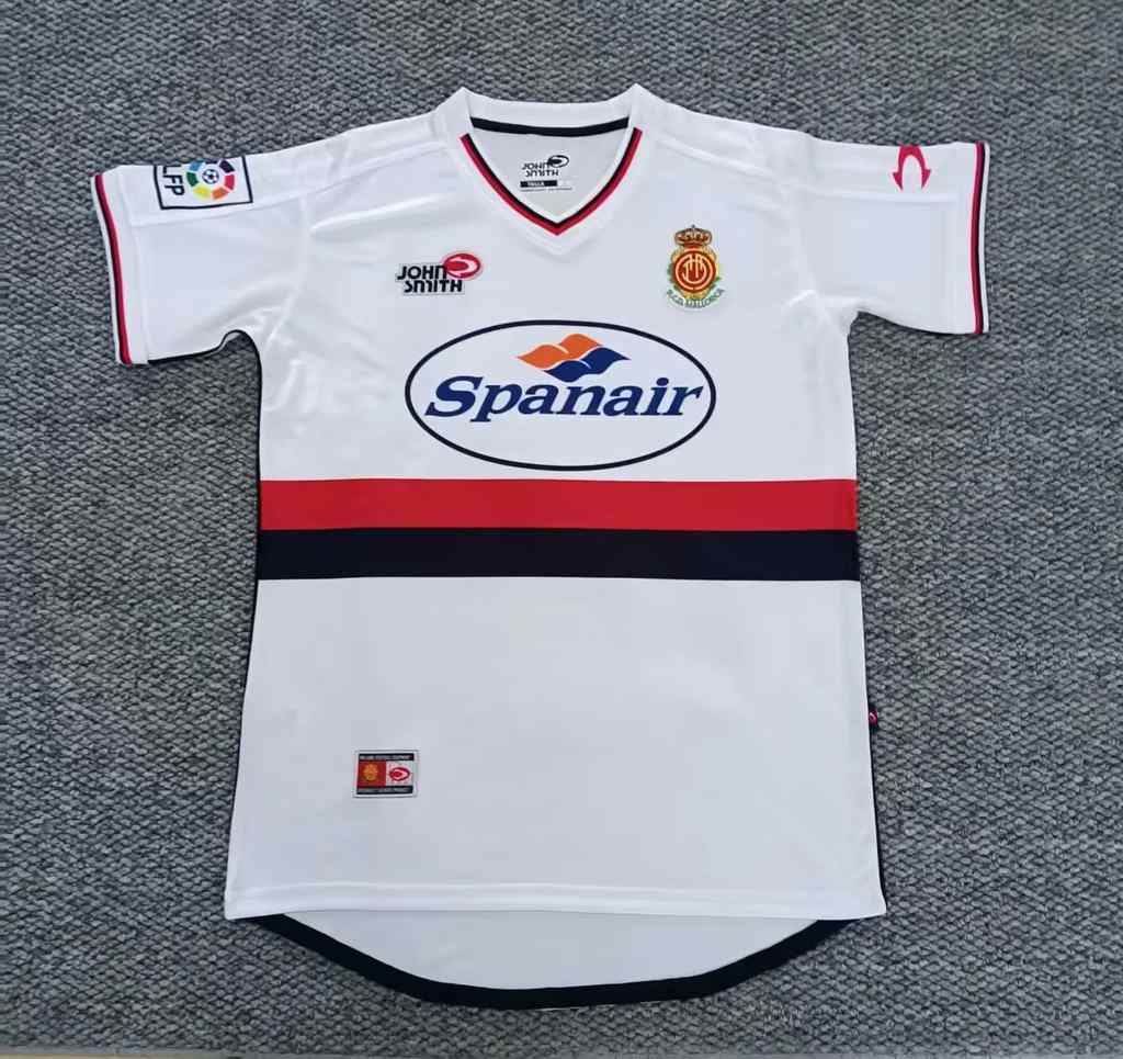 01 02 Mallorca away white Retro size S-2XL 01 02 马略卡 客场 白色