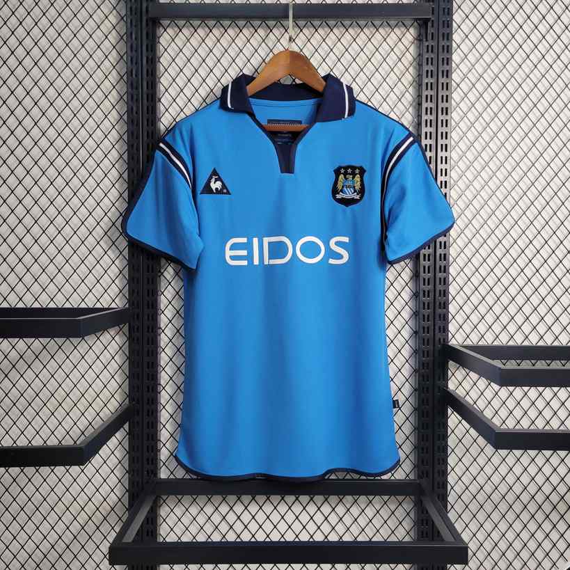 01 02 Manchester City home retro size S-XXL 01 02 曼城 主场