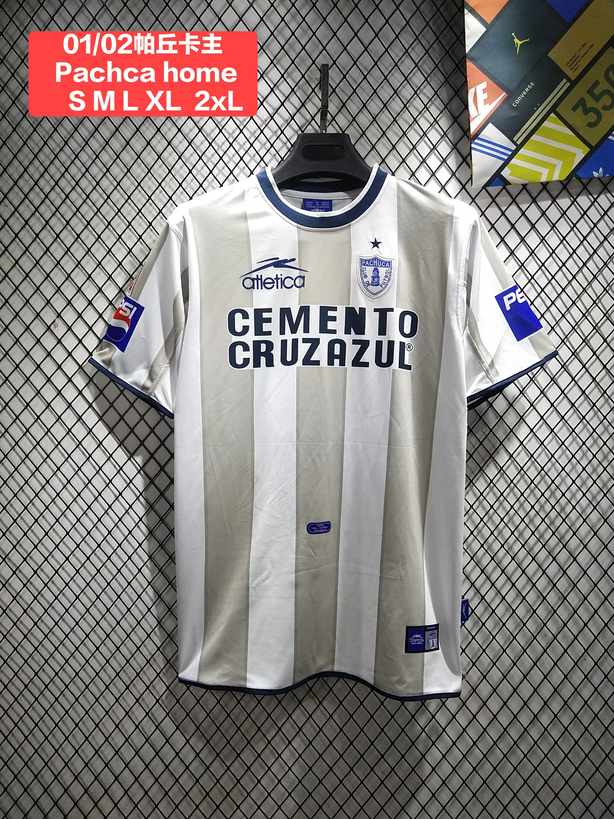 01 02 Pachuca away Retro size S-2XL 01 02 帕丘卡 客场