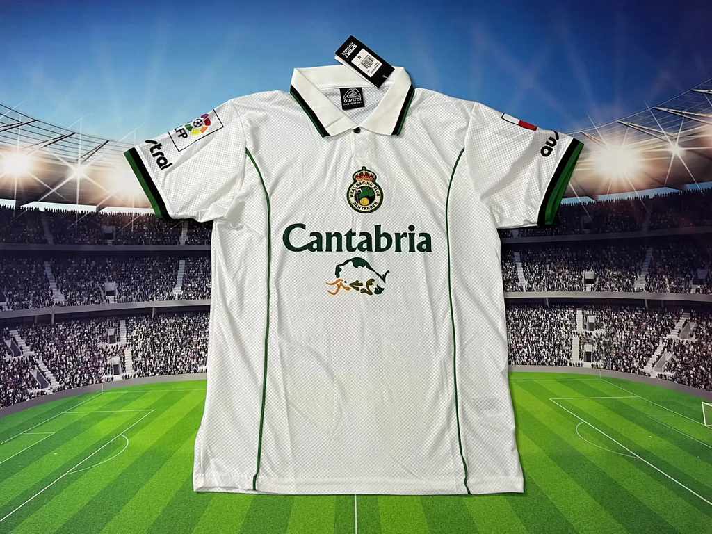 01 02 Racing de Santander home retro size S-2XL 01 02 桑坦德 主场