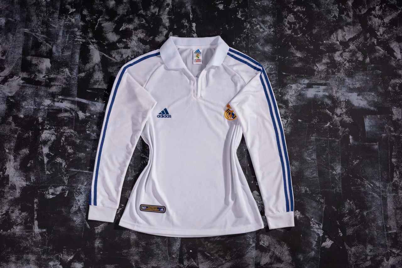 01 02 Real Madrid home long sleeve retro 01 02 皇马 主场 长袖 复古