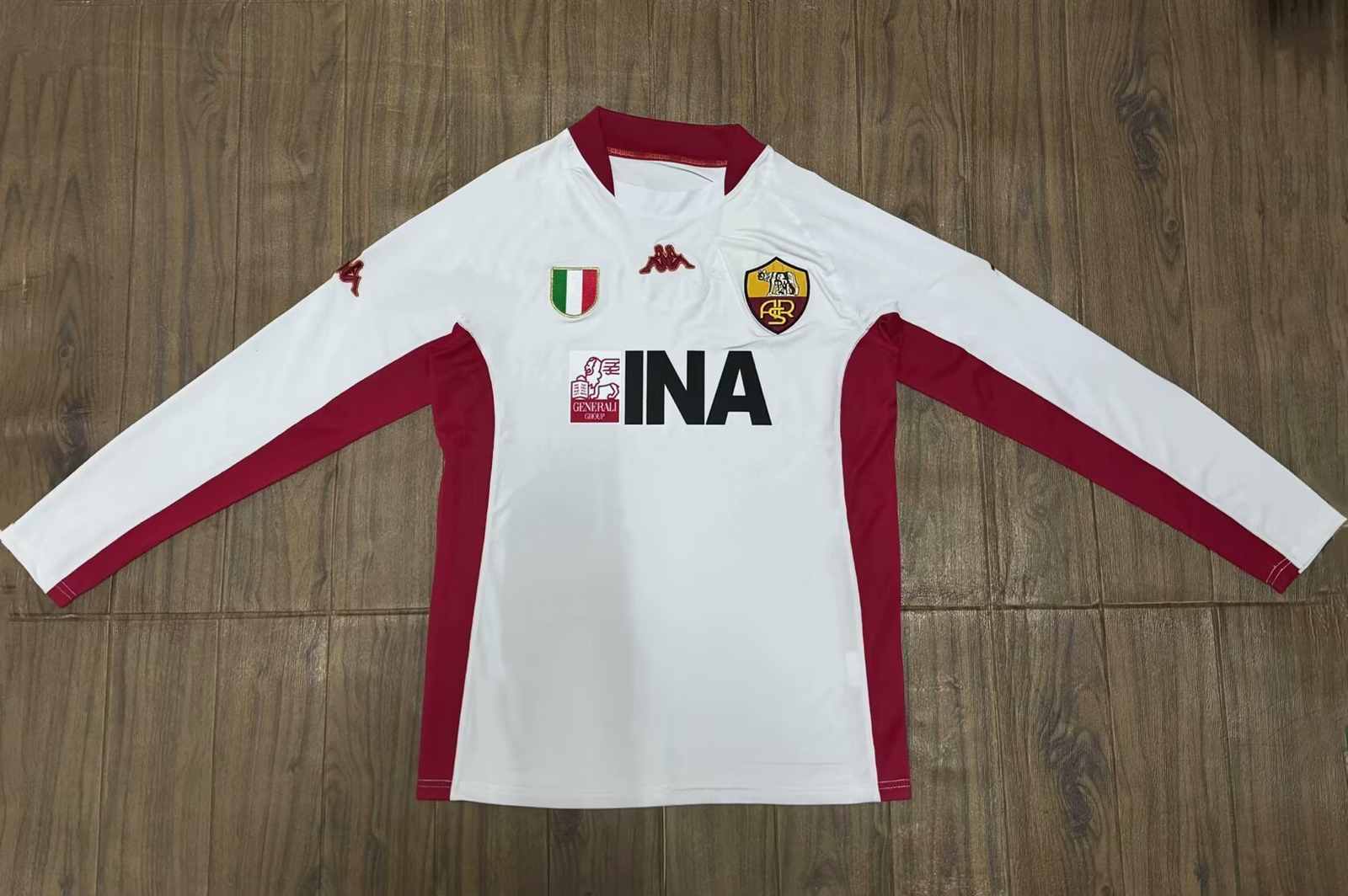 01 02 Roma away long sleeved retro 01 02 罗马 客场 长袖 复古
