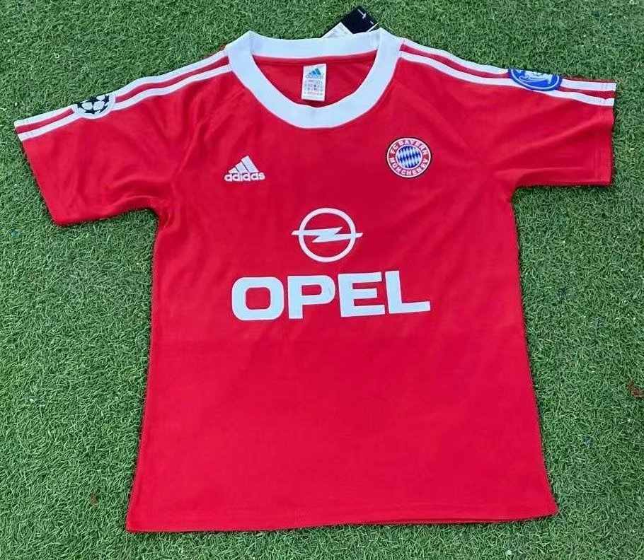 01 Bayern home Euro champion retro 01 拜仁 主场 欧冠版 复古