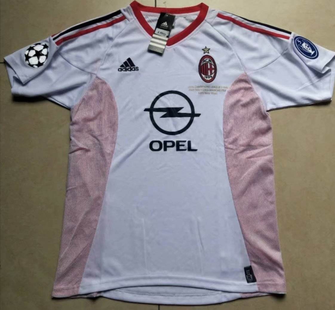 02 03 AC Milan White Retro S-XXL 02 03 AC米兰 白色 复古 S-XXL