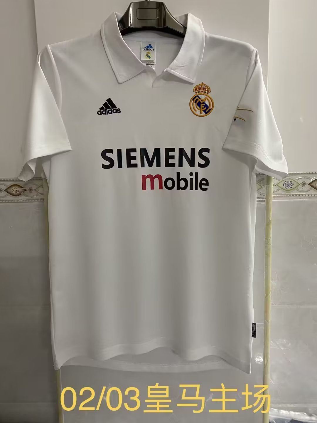02 03 Real Madrid Home Retro S-2XL 02 03 皇马 主场 复古 S-2XL
