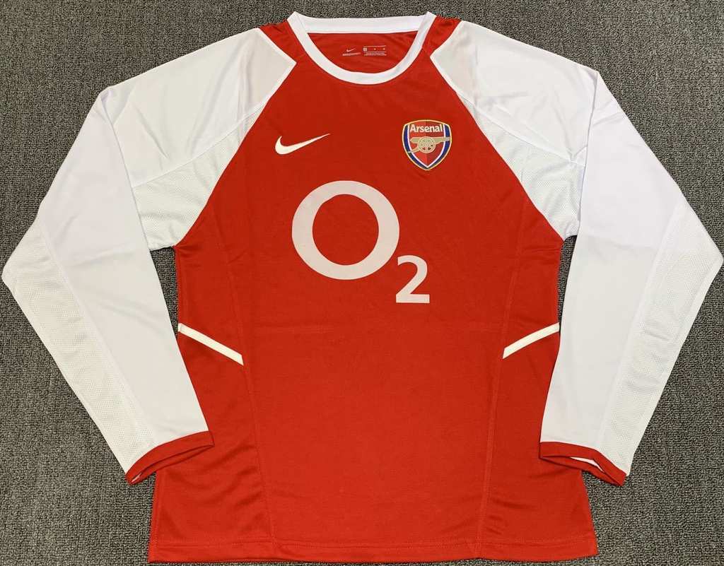 02 04 Arsenal home long sleeves retro 阿森纳主场长袖复古