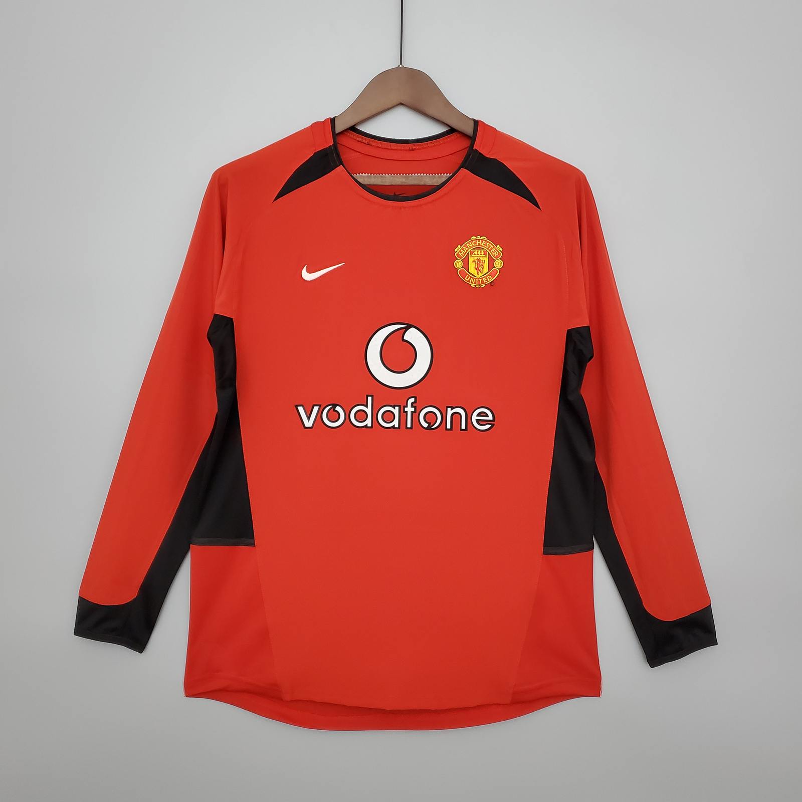 02 04 Man united home retro long sleeve S-XXL 02 04 曼联 主场 长袖