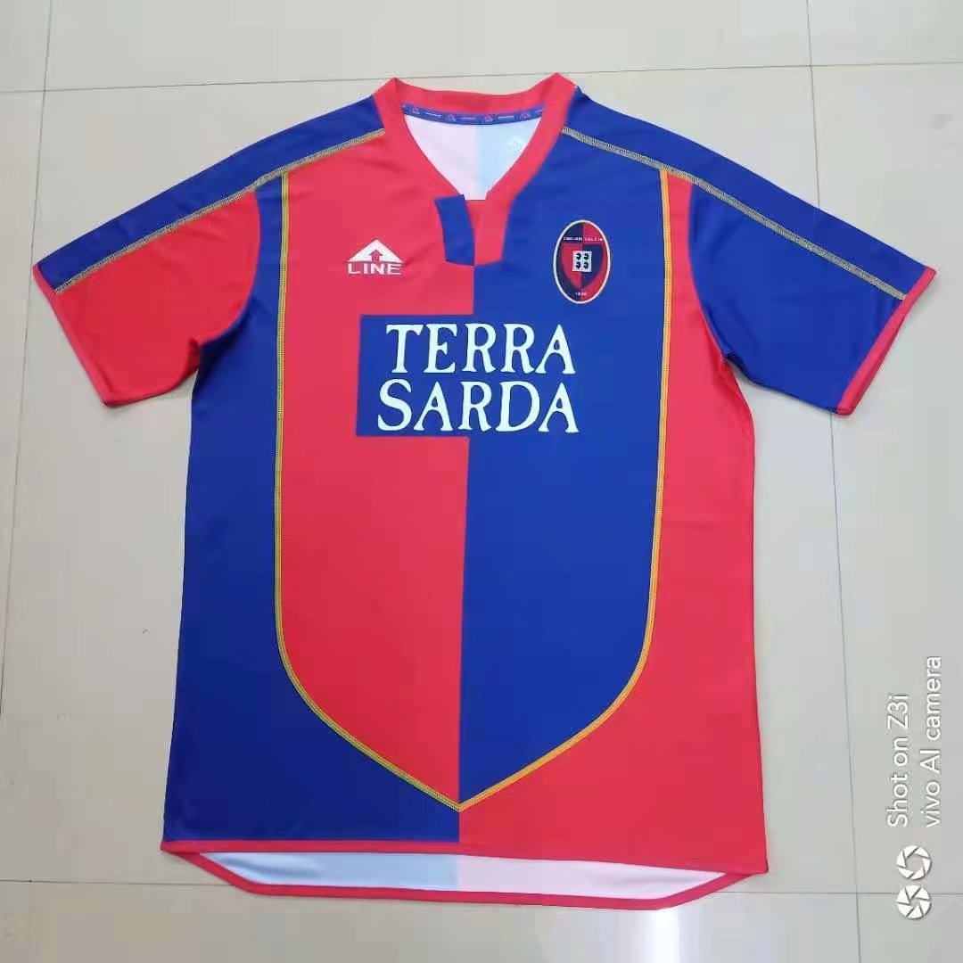 03 04 Cagliari Calcio home retro 03 04 卡利亚里 主场 复古