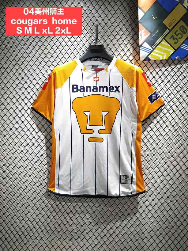 04 Pumas home Retro size S-2XL 04 美洲狮 主场