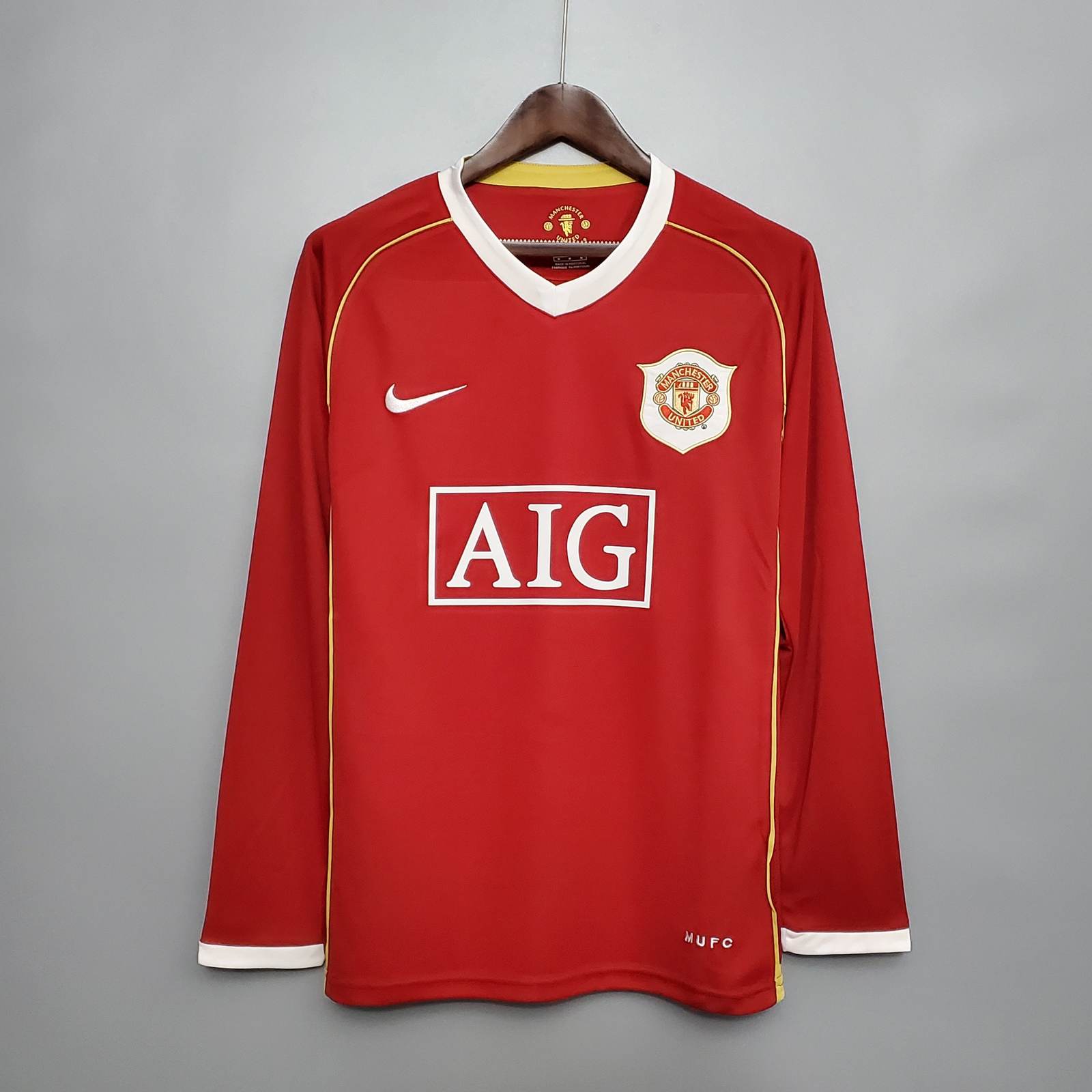 06 07 Man united Long sleeve home retro S-XXL 曼联复古长袖