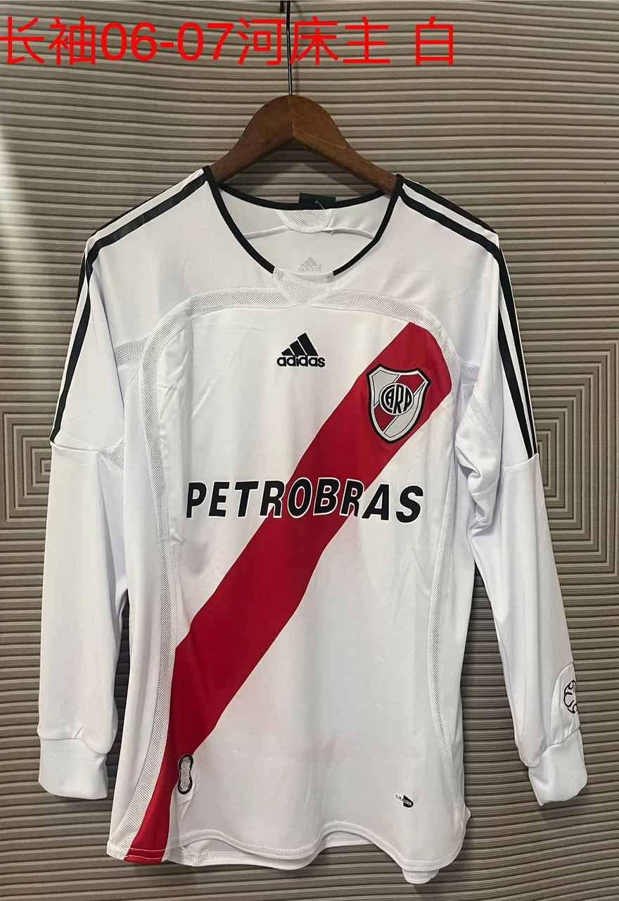 06 08 River plate Home Long Sleeve Retro 06 08 河床 主场 长袖 复古
