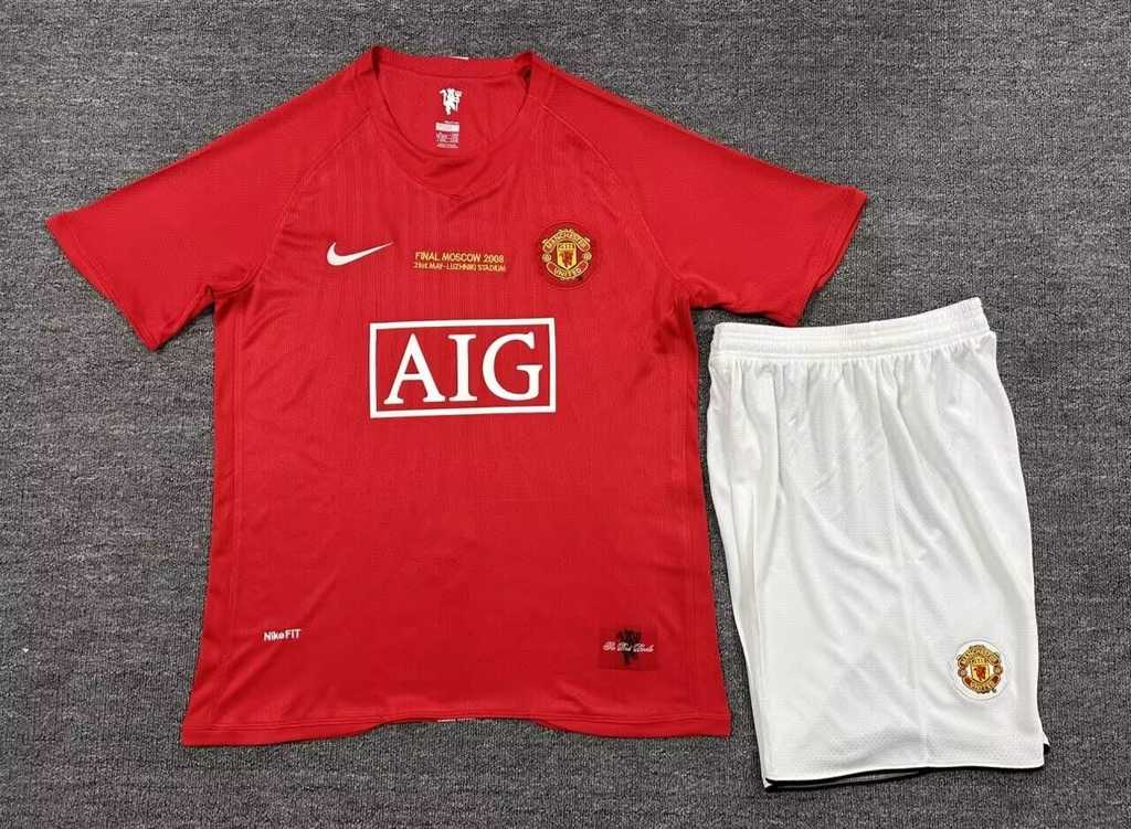 07 08 Man United Home adult kits 07 08 曼联 主场 欧冠版 成人套装
