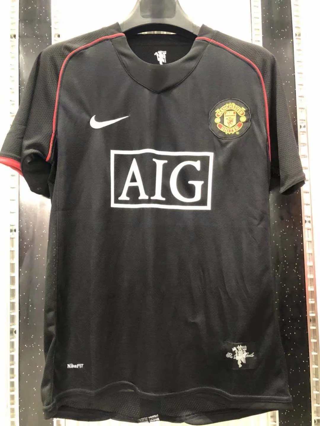 07 08 Man United third away black 07 08 曼联 二客