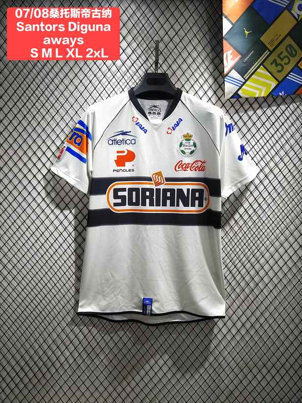 07 08 Santos Laguna away Retro size S-2XL 07 08 桑托斯拉古纳 客场