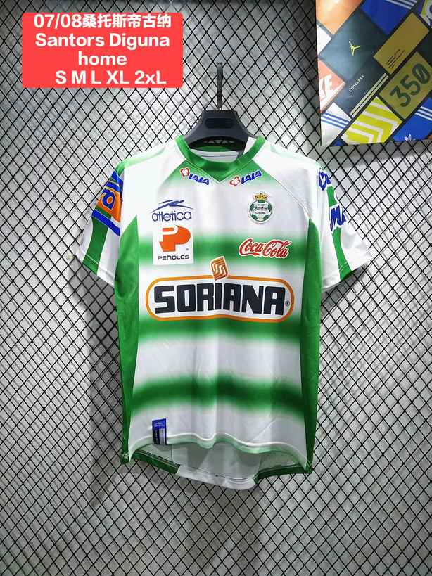 07 08 Santos Laguna home Retro size S-2XL 07 08 桑托斯拉古纳 主场