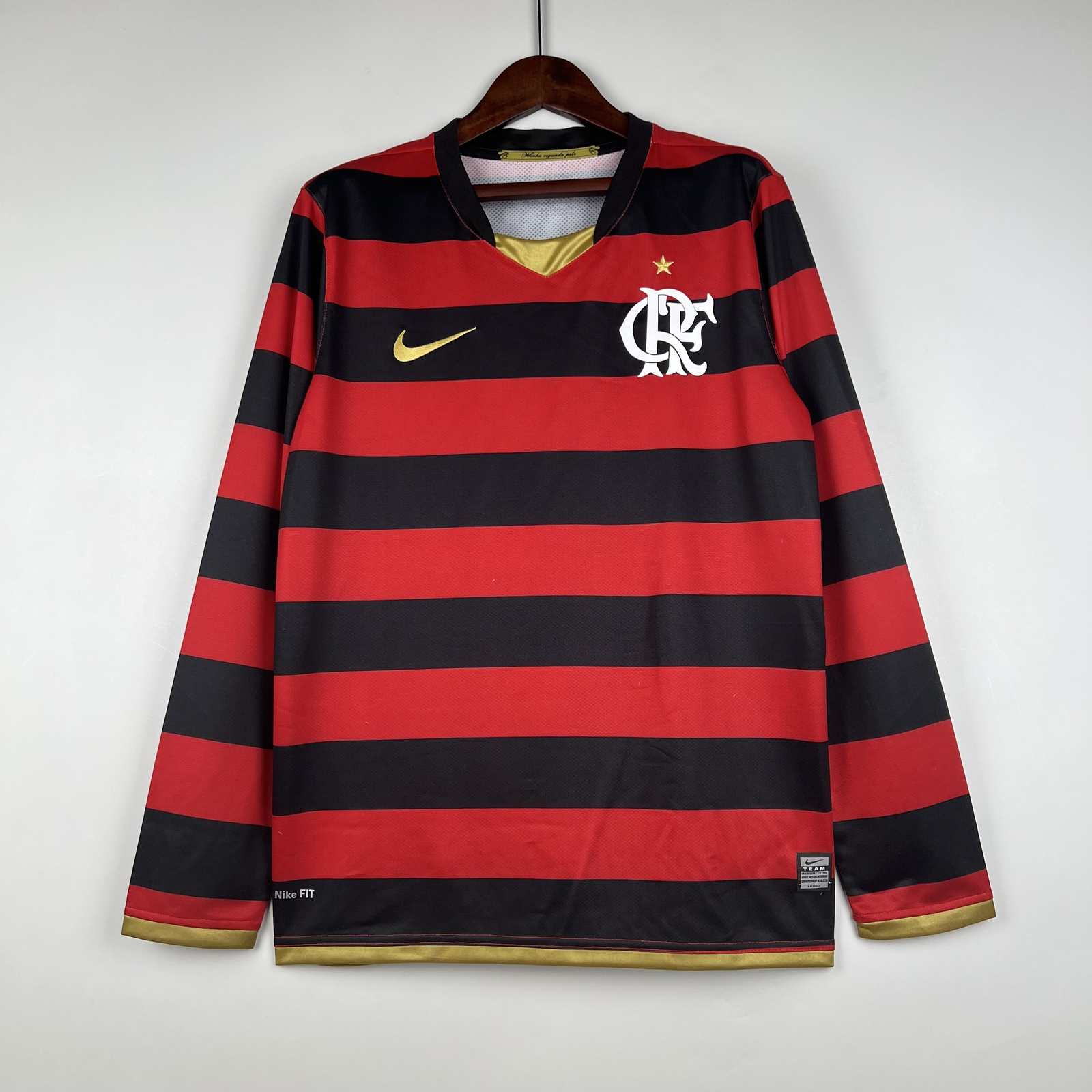 08 09 Flamengo Home Long Sleeve Retro 08 09 佛拉门戈 主场 长袖